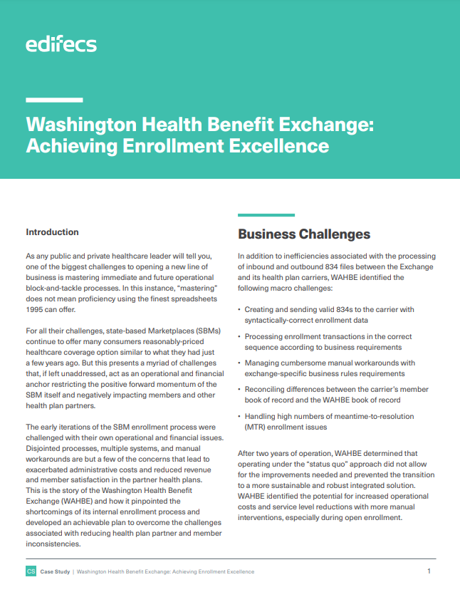 Health Benefit Exchange - Achieving Enrollment Excellence
