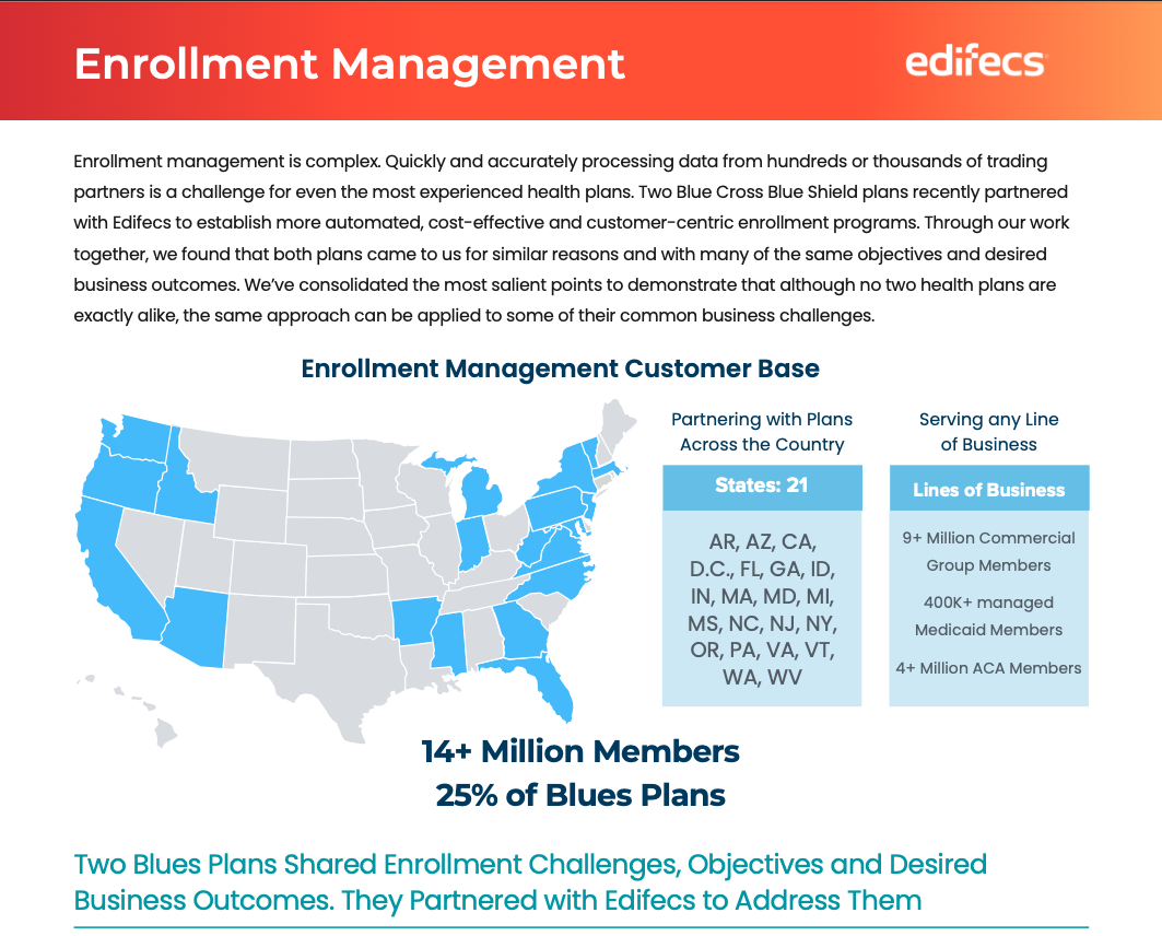 Enrollment Management for Healthcare Edifecs